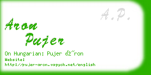 aron pujer business card